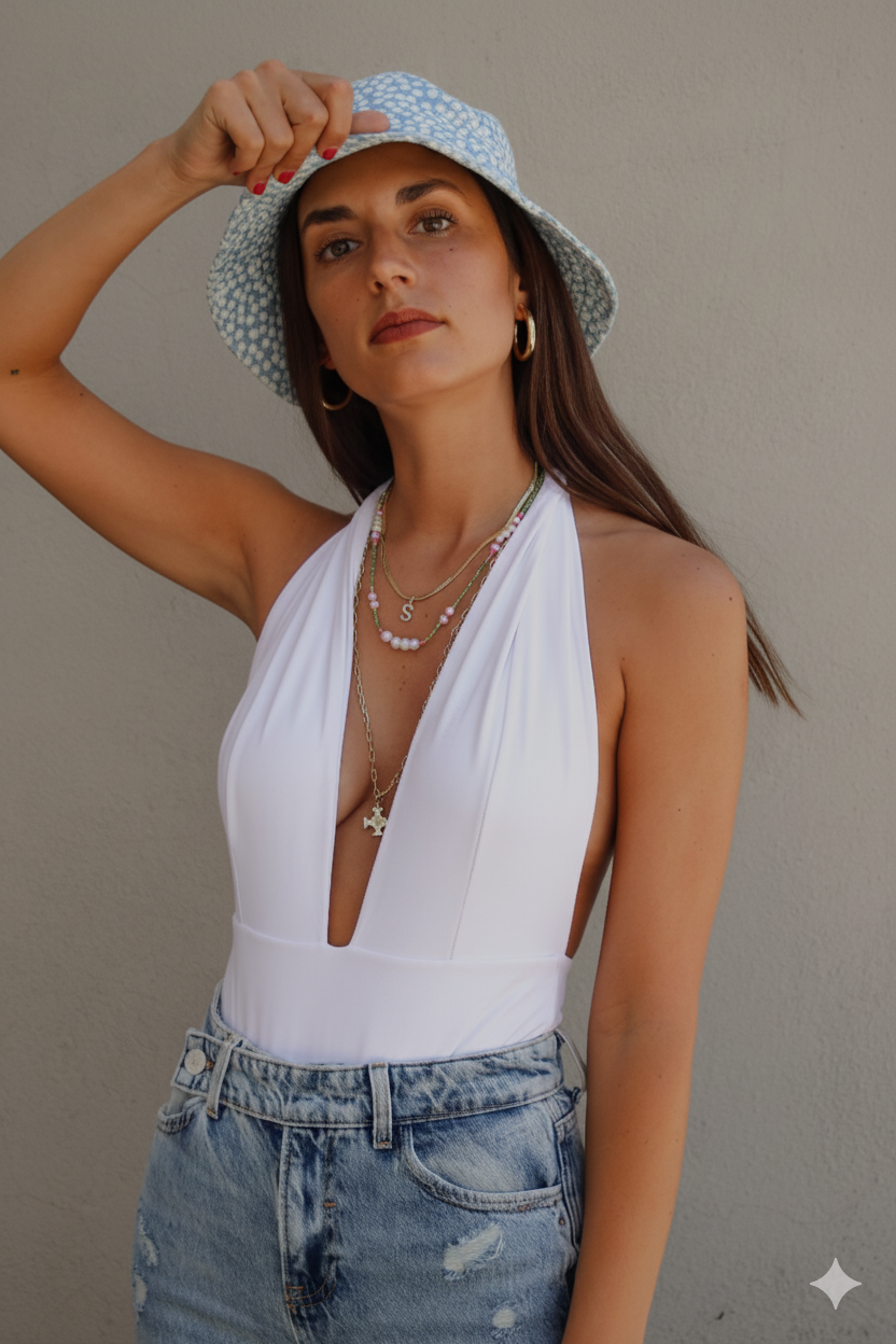 Gretta Bodysuit White