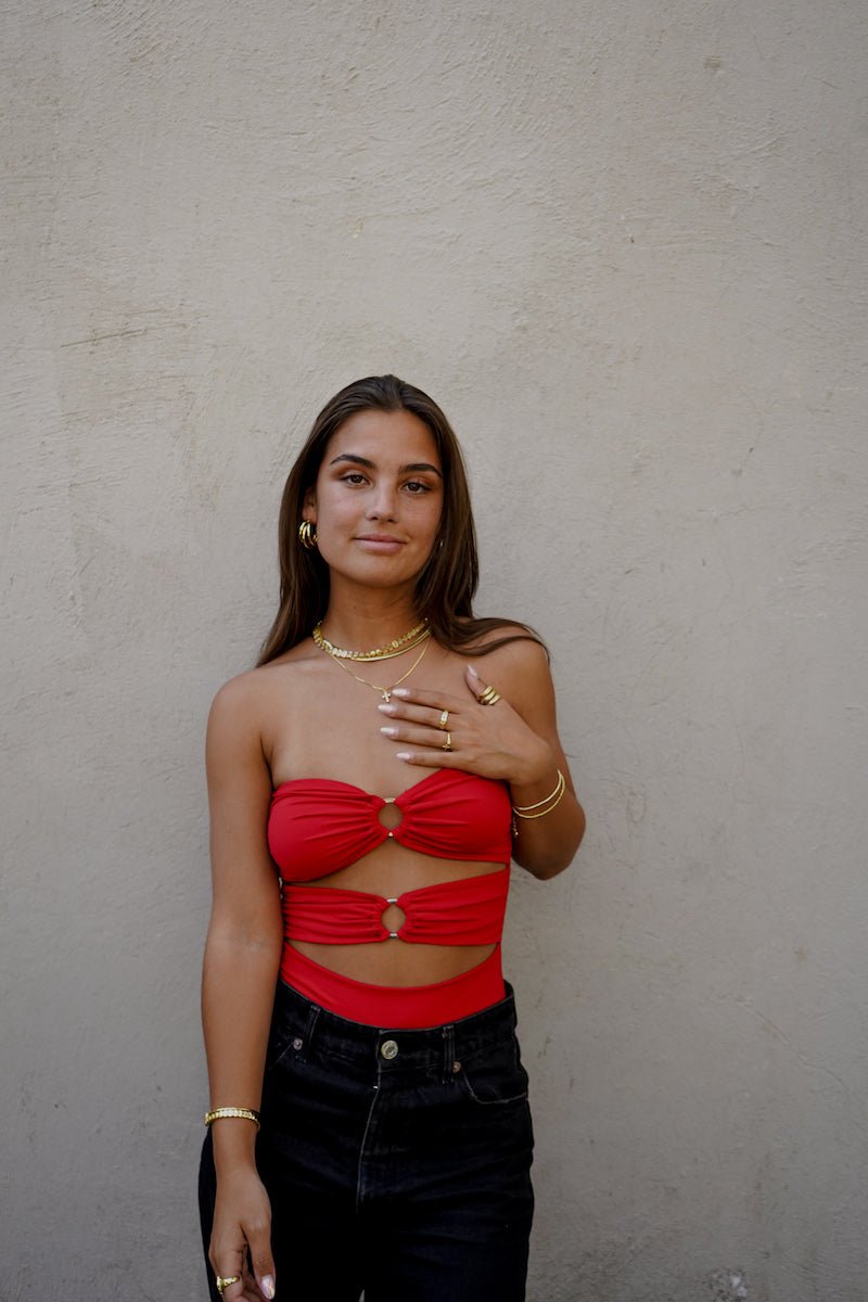 Luciana Bodysuit Red