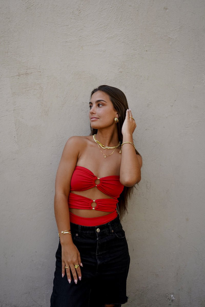 Luciana Bodysuit Red