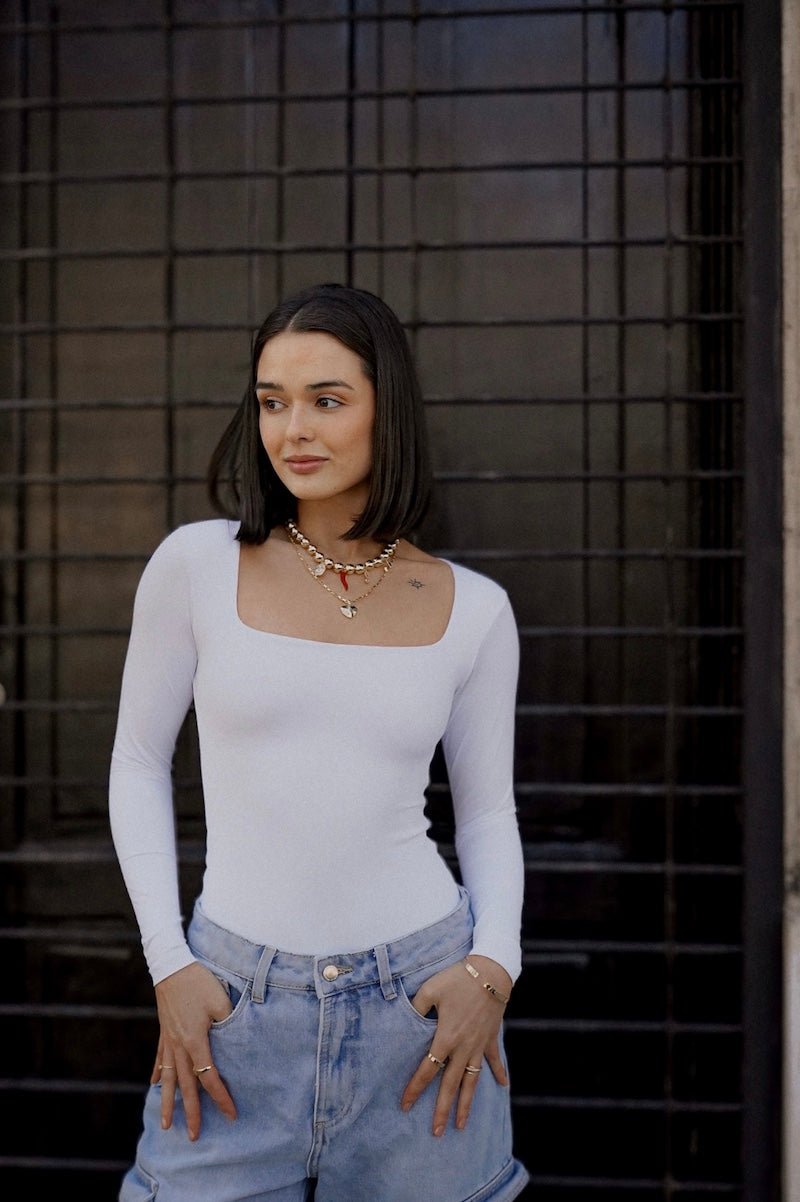 Maxine Bodysuit White