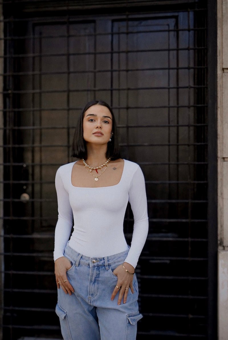 Maxine Bodysuit White