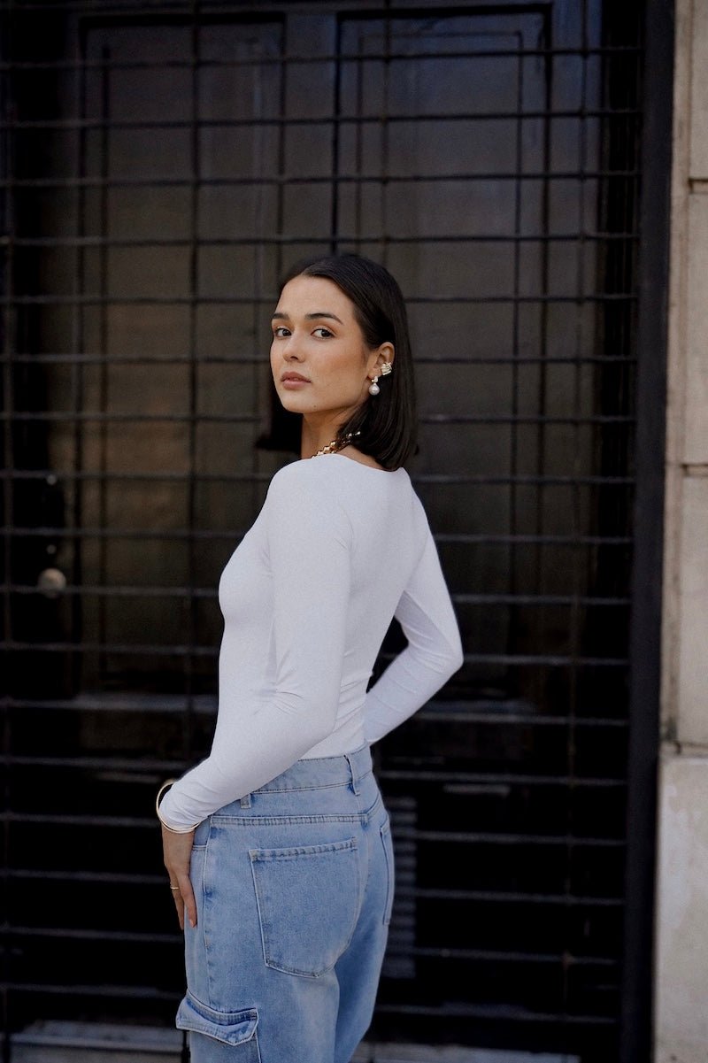 Maxine Bodysuit White