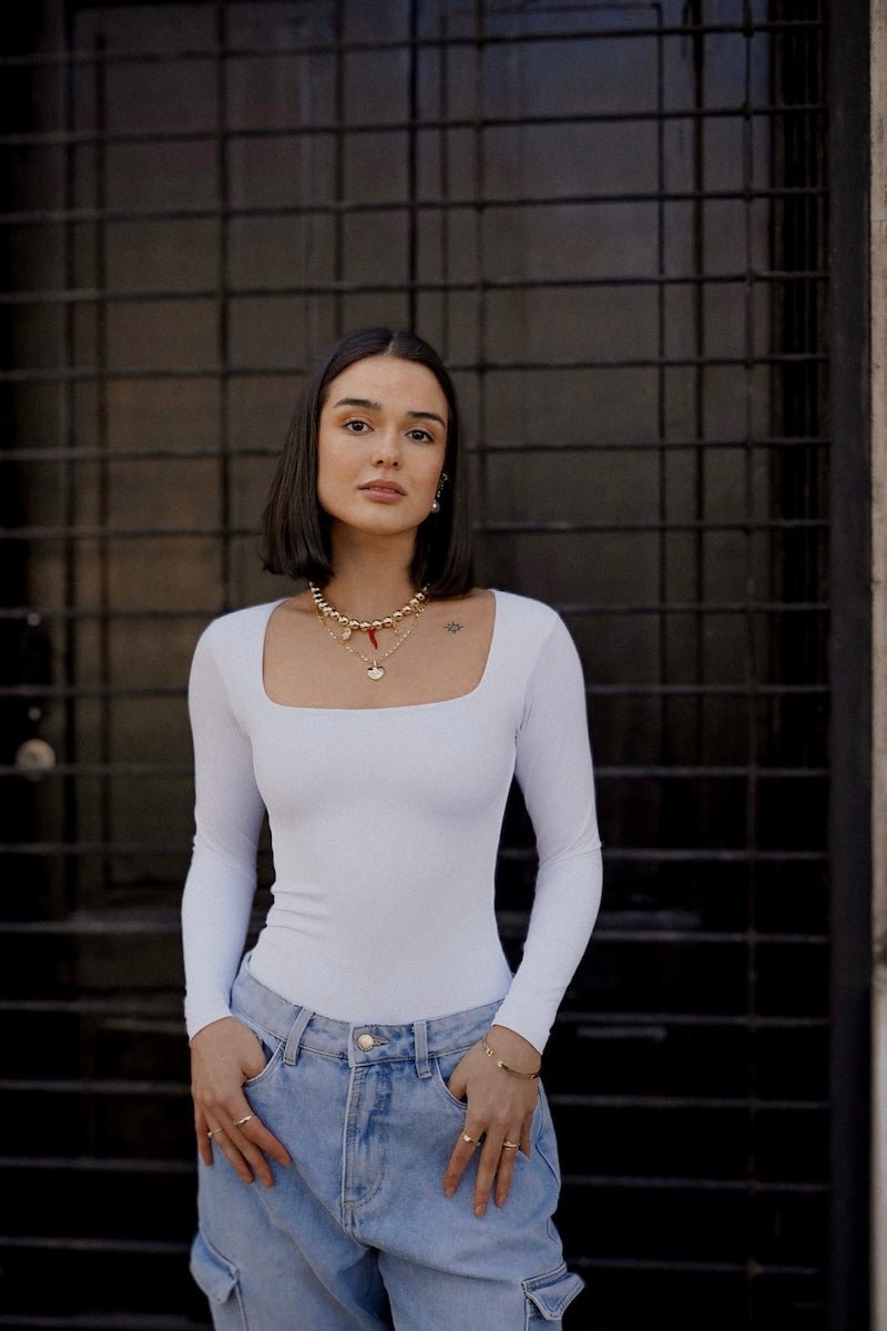 Maxine Bodysuit White