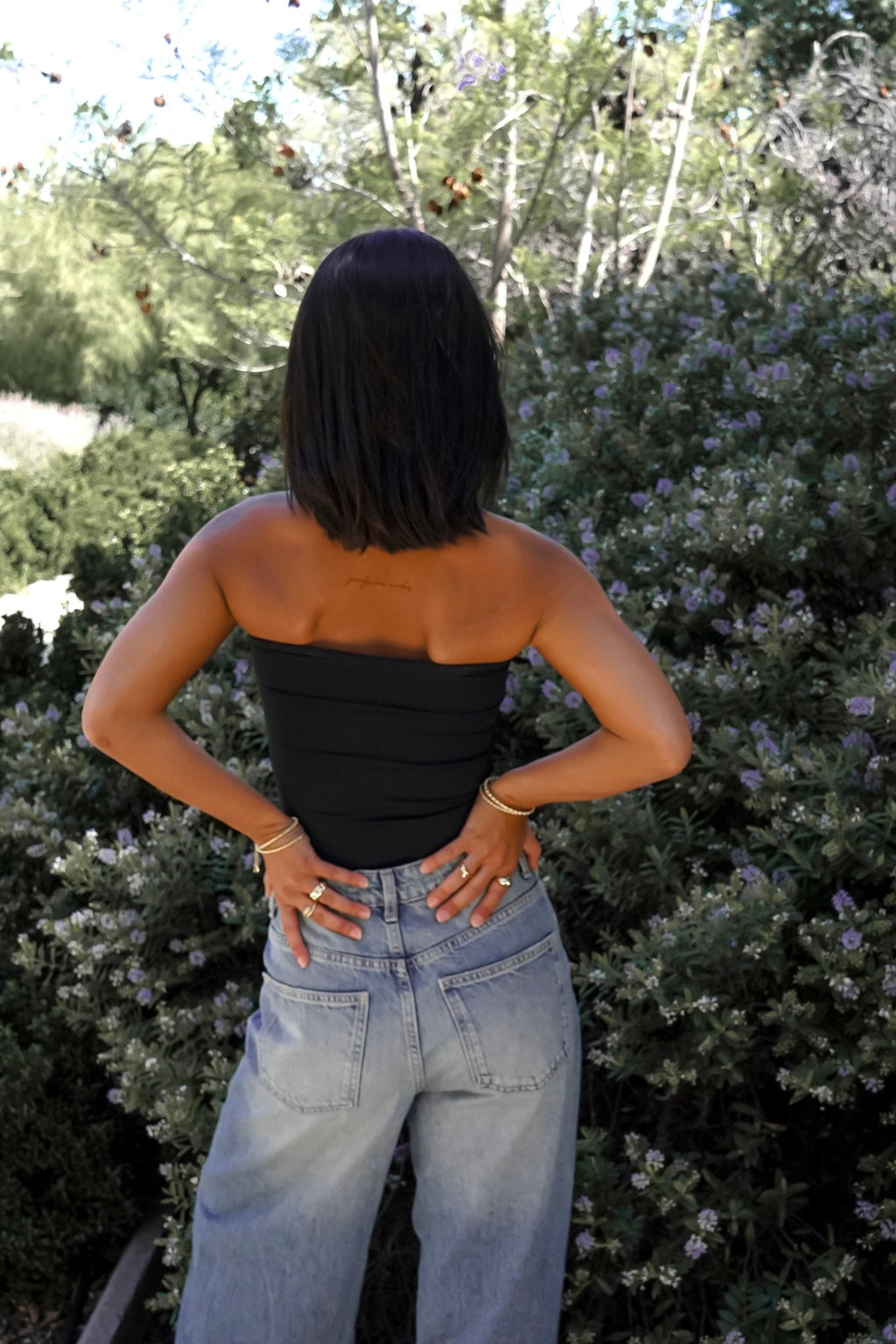 Strap Bodysuit Black